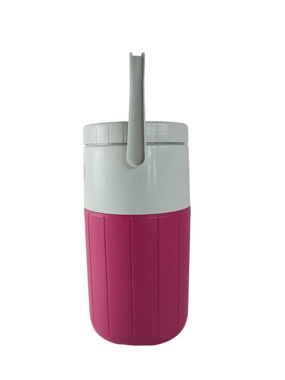 Coleman PolyLite Pink/White Plastic 1/2 Gal.Thermos Jug W/Handle #5590 Vintage - Picture 3 of 7